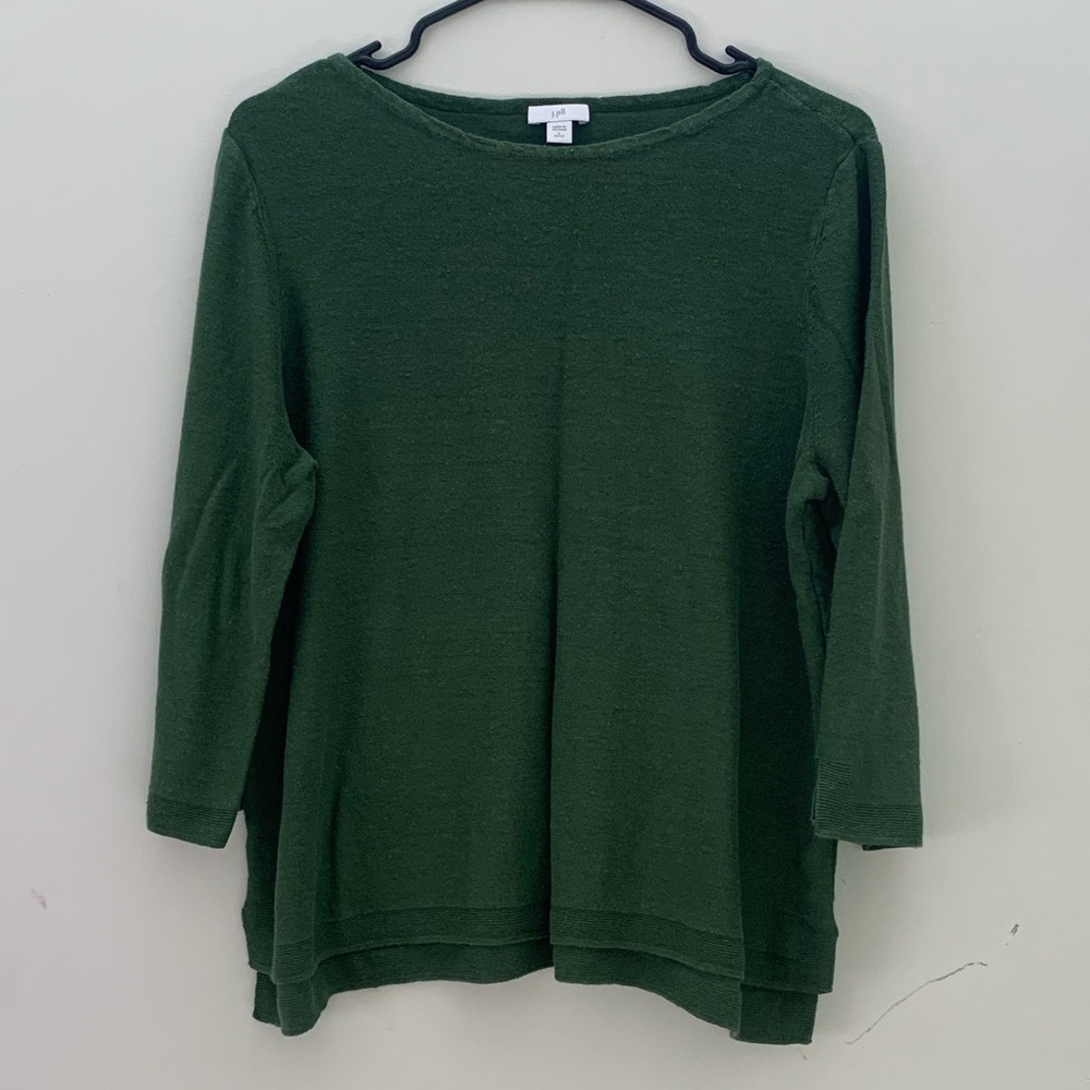 J Jill Large Petite Green Sweater